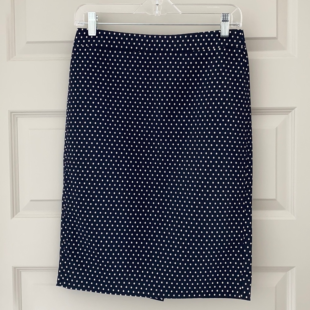 J Crew polka dot pencil skirt